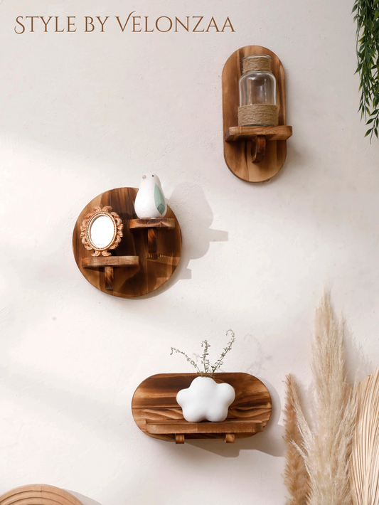 Velonzaa Rustic Wall Decor Shelf
